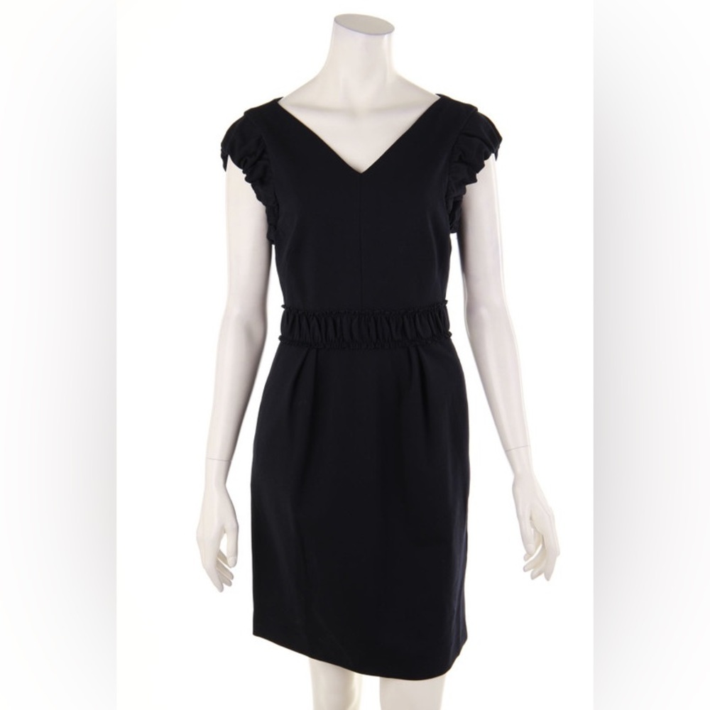 Maje might night navy ruffled accent mini dress cocktail